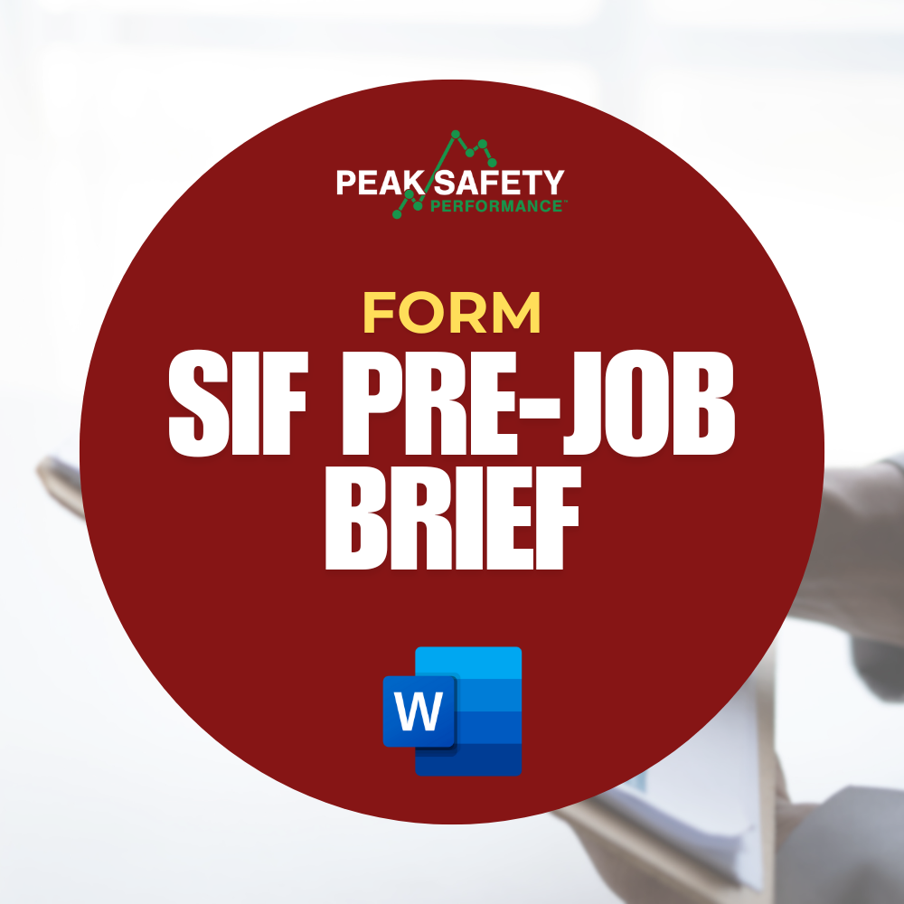 SIF Pre-Job Brief