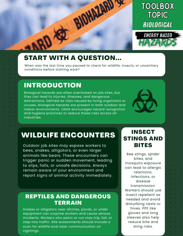 Biological Hazards - Toolbox Topic
