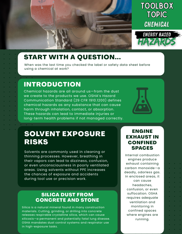 Chemical Hazards - Toolbox Topic