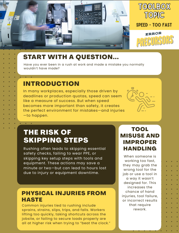 Speed - Too Fast Toolbox Topic