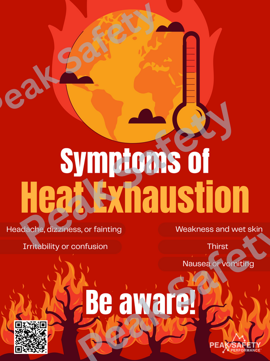Symptoms of Heat Exhaustion Poster