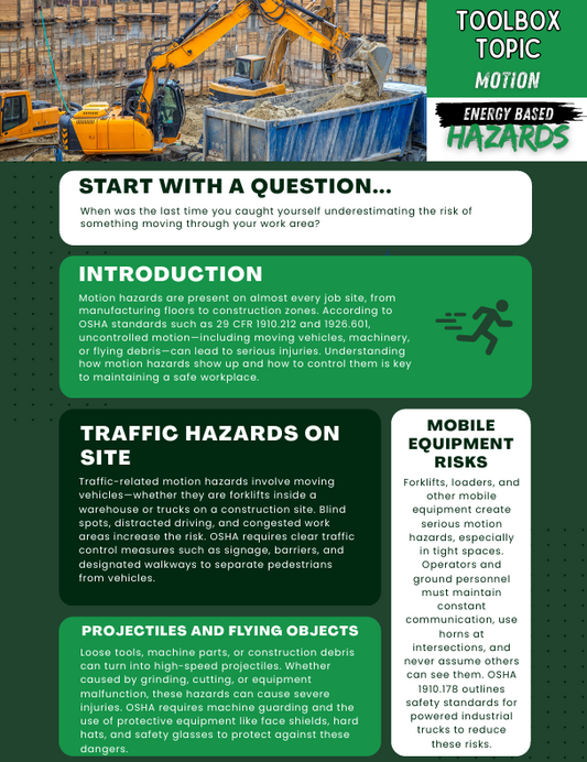Motion Hazards - Toolbox Topic