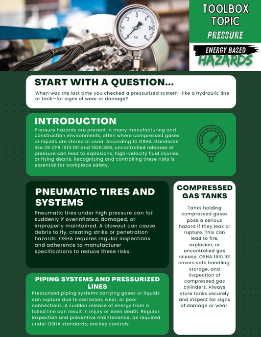 Pressure Hazards - Toolbox Topic
