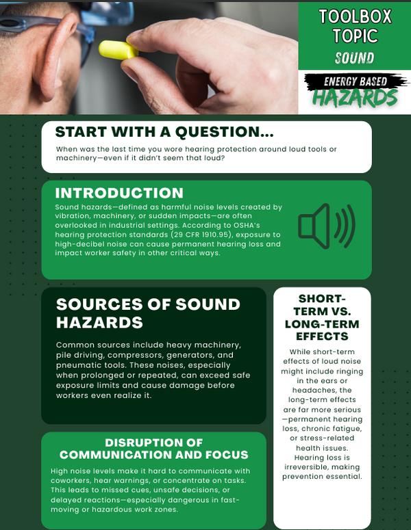 Sound Hazards - Toolbox Topic – Peak Safety Productions