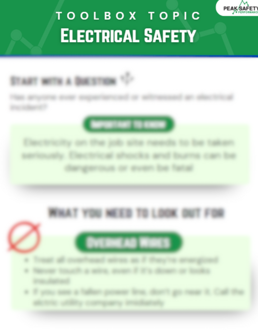 Toolbox Topic: Electrical Safety