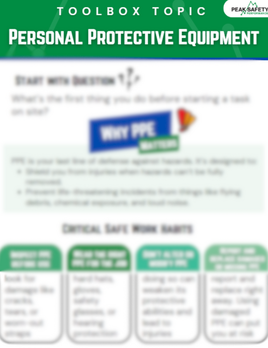 Toolbox Topic: PPE