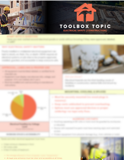 Electrical Safety in Construction